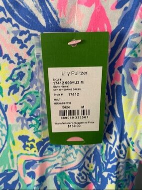 Lilly Pulitzer Multicolor Floral Sophie Dress - Blue, Pink & Green mermaids cove